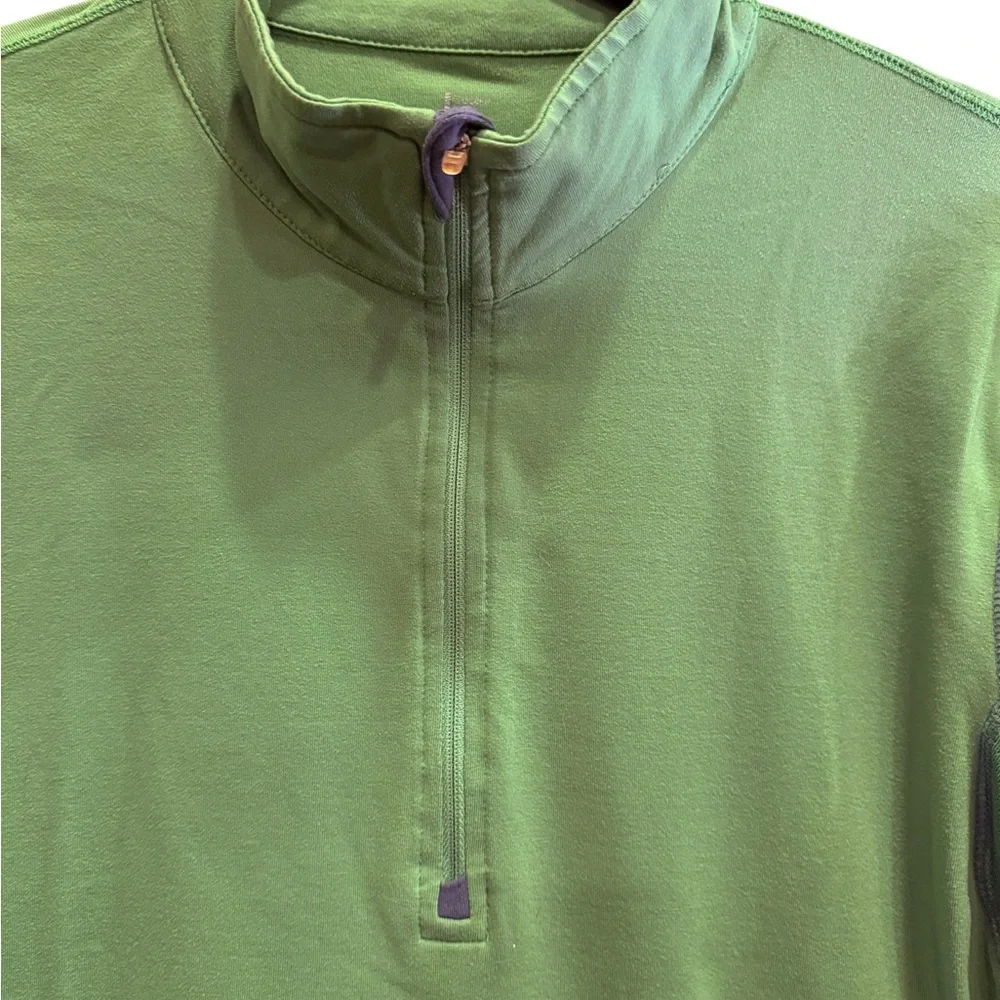 ALO Yoga Women’s Cool Fit Forest Green Quarter-Zip Pullover Sz L
